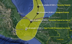‘Karl’ se aproxima a Tabasco: provocará lluvias intensas en cuatro estados