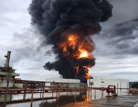 Incendio en refinería de Salina Cruz