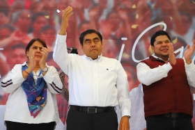 En Atlixco, Barbosa Huerta resaltó que en Puebla se hará realidad la Cuarta Transformación,