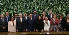 La gobernadora electa de Puebla, Martha Erika Alonso, también asistió como invitada especial