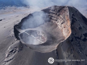 En los 12 kilómetros a la redonda del coloso debe prevalecer la restricción de acceso de personas ante la eventual presencia de material volcánico