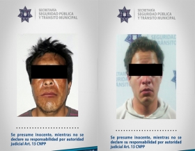 La SSPTM Puebla detuvo a dos personas