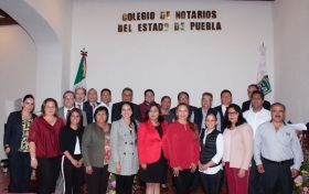  Se reunieron con líderes sindicales del magisterio y con el Colegio de Notarios de Puebla 