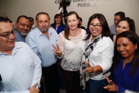 Estuvo acompañada por la Gobernadora Electa de Puebla, Martha Erika Alonso