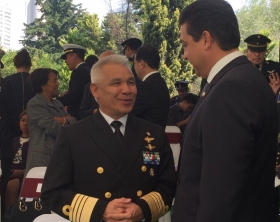 Marco Antonio Ortega Siu ascendió al grado de almirante en la Secretaría de la Marina en 2015