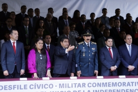  Ángel Barroso, orador de la ceremonia, señaló que en Puebla se vive un esfuerzo transformador
