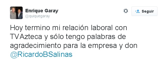 Se despide de Azteca