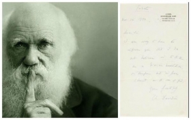 Carta de Darwin en subasta