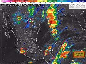 Tormentas intensas en Tabasco y Chiapas
