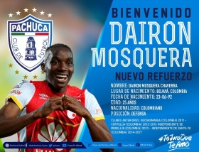 Dairon Mosquera refuerzo del Pachuca