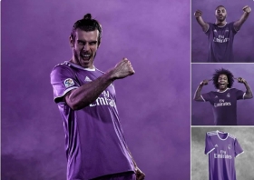 Real Madrid presenta uniforme purpura de visitante
