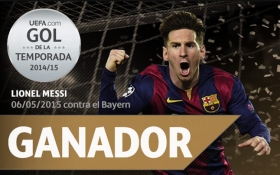 Gol de Messi ante Bayern el mejor de la temporada pasada