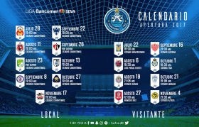 Calendario del Club Puebla en el AP 2017