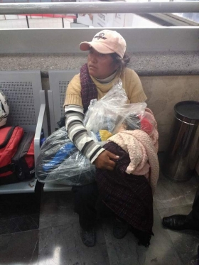 La madre y el cuerpo de su pequeño hijo llegaron a Puebla 