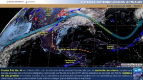 Para hoy, el frente frío No. 41 recorrerá el noreste de México