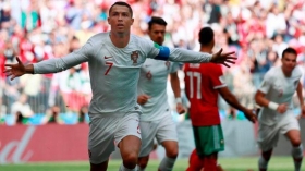 Con gol de Cristiano gana Portugal a Marruecos