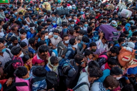 Evento religioso en India.