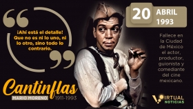 #UnDíaComoHoy 20 de abril de 1993, muere Cantinflas