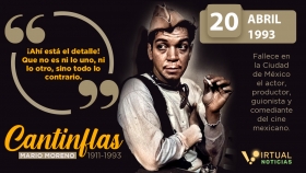 #UnD&iacute;aComoHoy 20 de abril de 1993, muere Cantinflas