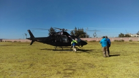 Fue necesaria la intervención de un helicóptero  