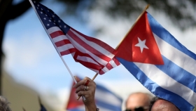 La bandera cubana fue izada el lunes en la embajada de La Habana en Washington