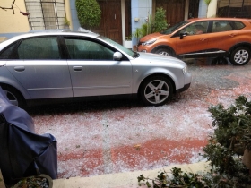 La granizada provocó temor en la zona 