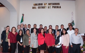  Se reunieron con líderes sindicales del magisterio y con el Colegio de Notarios de Puebla 