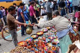 Pobladores de diversas partes comunidades se dieron cita en San Pedro Cholula 