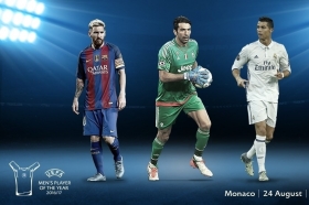 Buffon, Messi y Ronaldo candidatos a mejor jugador de la UEFA