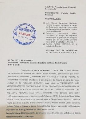 Presentaron una denuncia ante el Instituto Electoral del Estado 